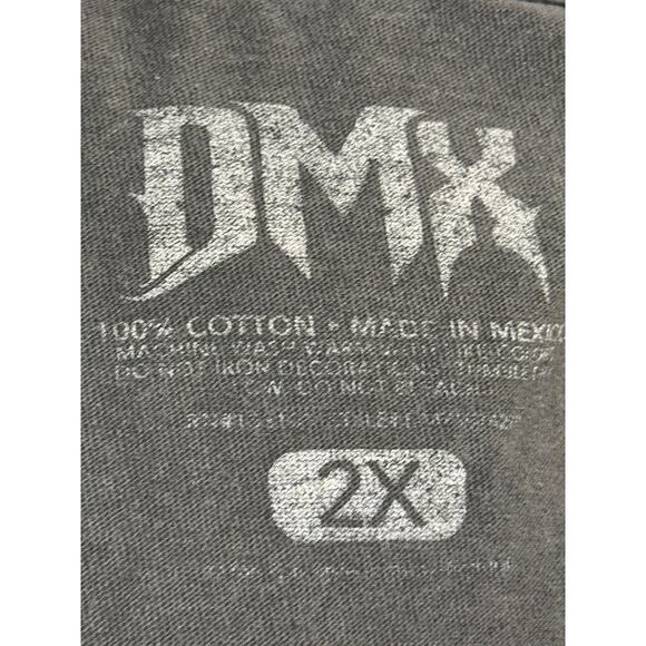 DMX / Distressed Raw Edges and Holes Washed Graphic T-Shirt Black  2X - Picture 6 of 6